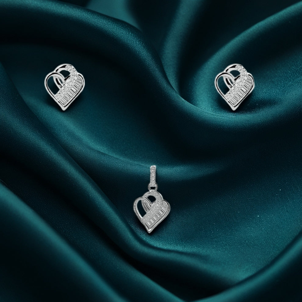 silver duora heart pendant