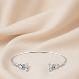 Open-Ended Stone Women`s Band in silver