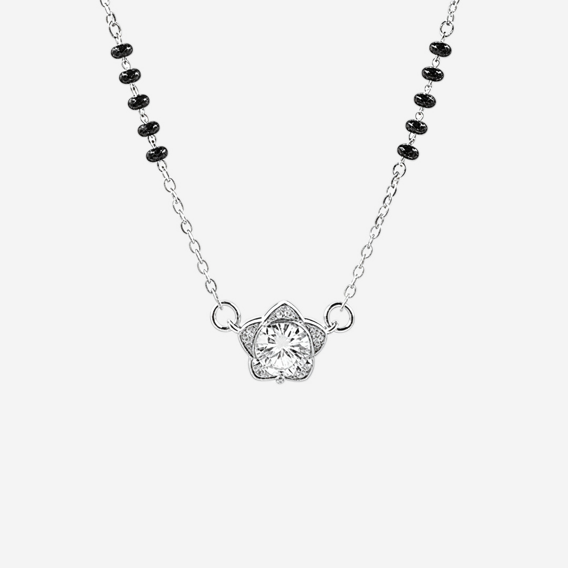 Silver Florara Mangalsutra Pendant