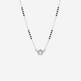 Floral Mangalsutra Pendant in silver
