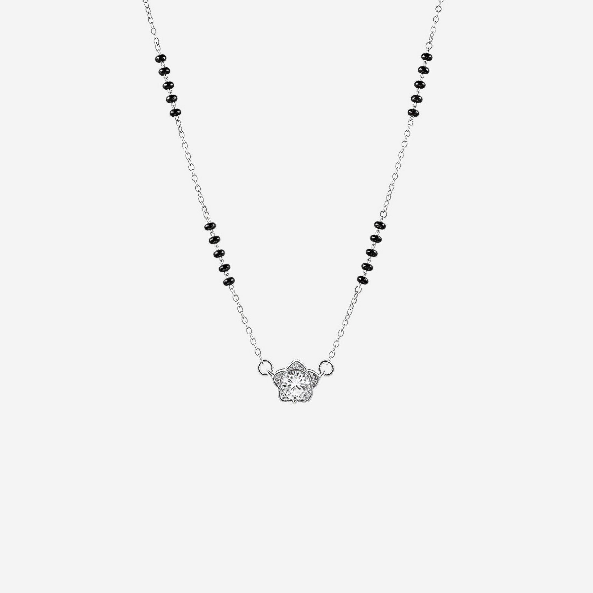 Silver Florara Mangalsutra Pendant
