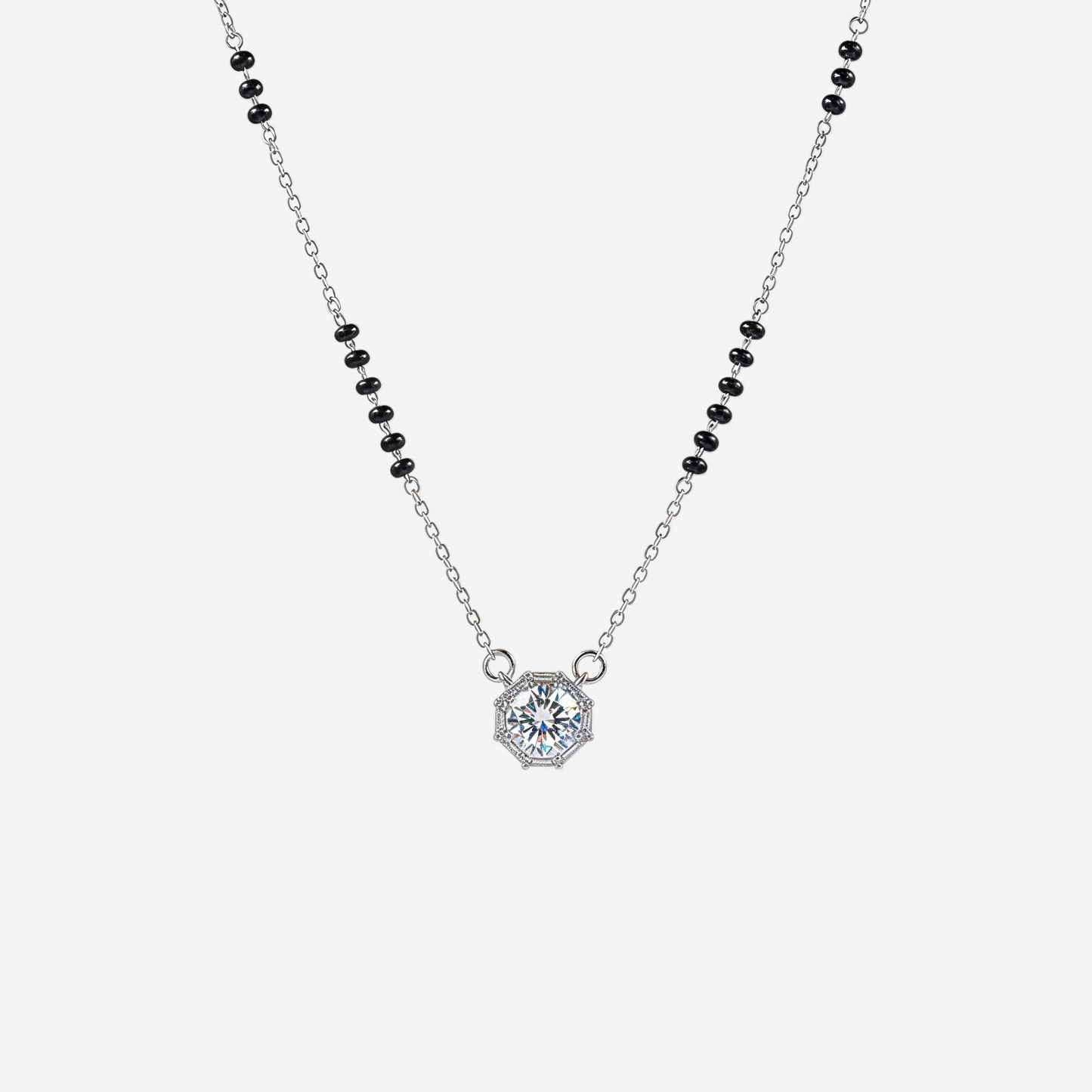 silver octara mangalsutra pendant