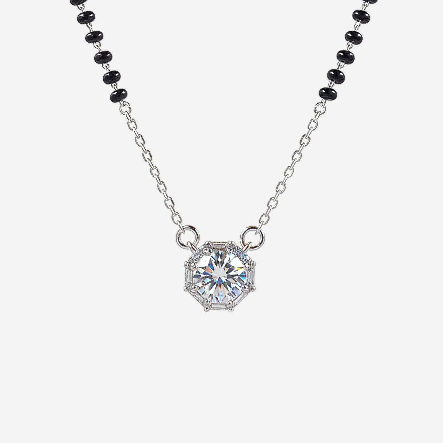 silver octara mangalsutra pendant