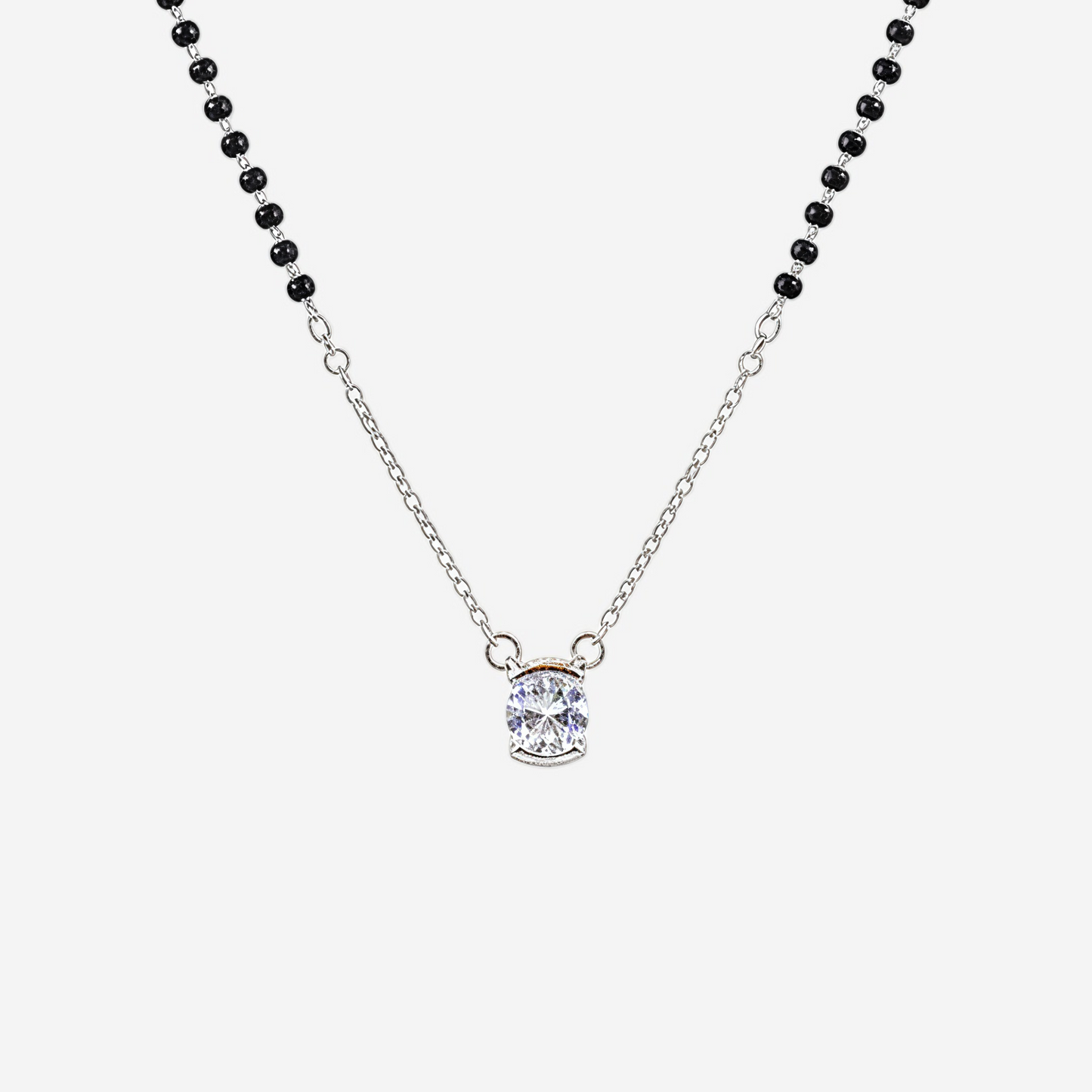 silver noira mangalsutra pendant