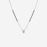 Square-cut Mangalsutra Pendant in silver