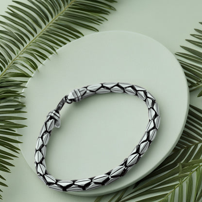 Silver Quiet Strength Men`s bracelet