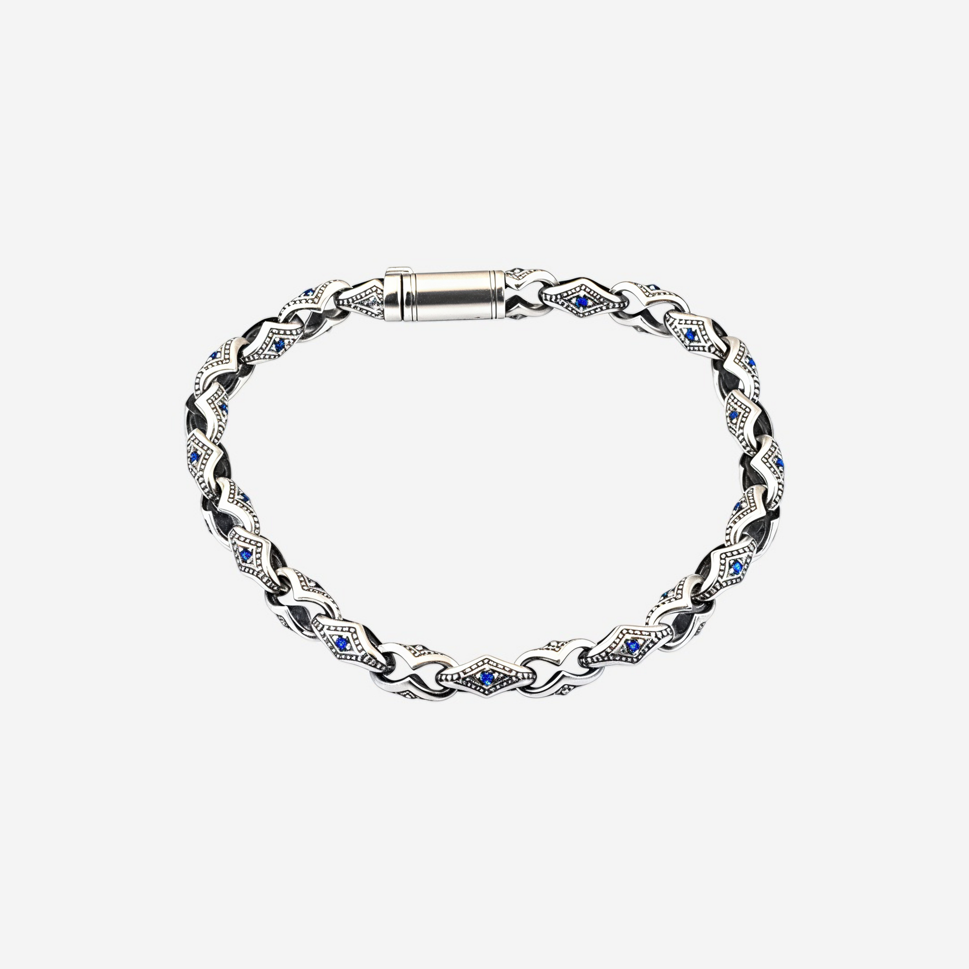 Silver Diamora Crest Men`s bracelet