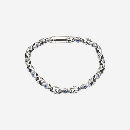 Silver Diamora Crest Men`s bracelet