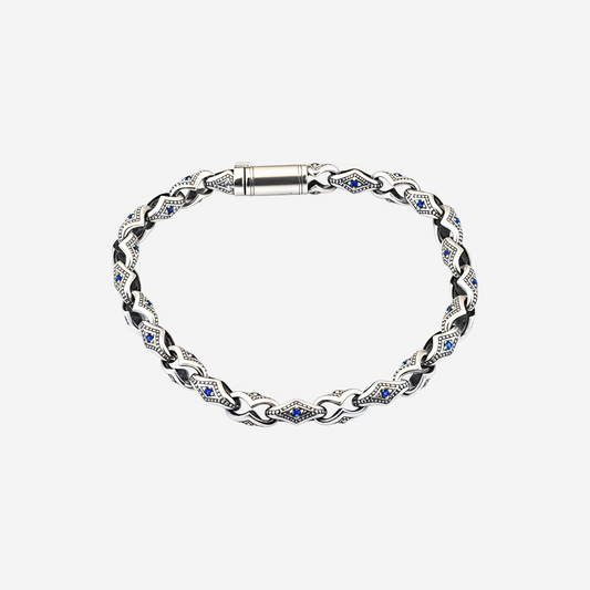 Silver Diamora Crest Men`s bracelet