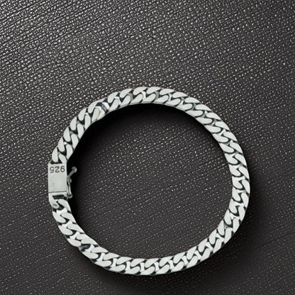 Silver Curbara Men`s Bracelet