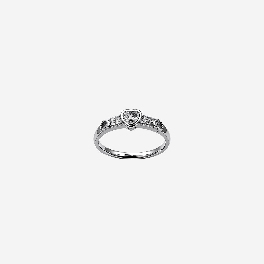 Sterling Silver Heartline Women`s Ring