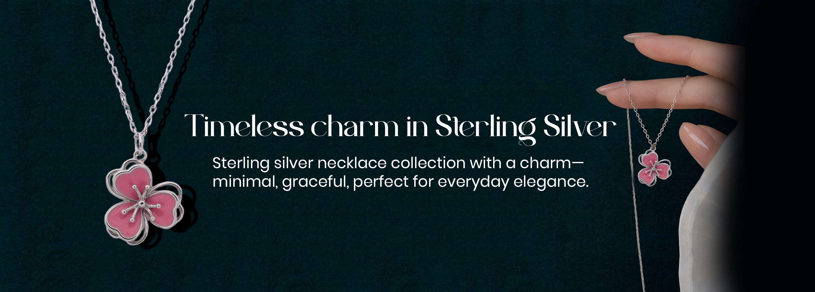 Sterling silver jewellery banner