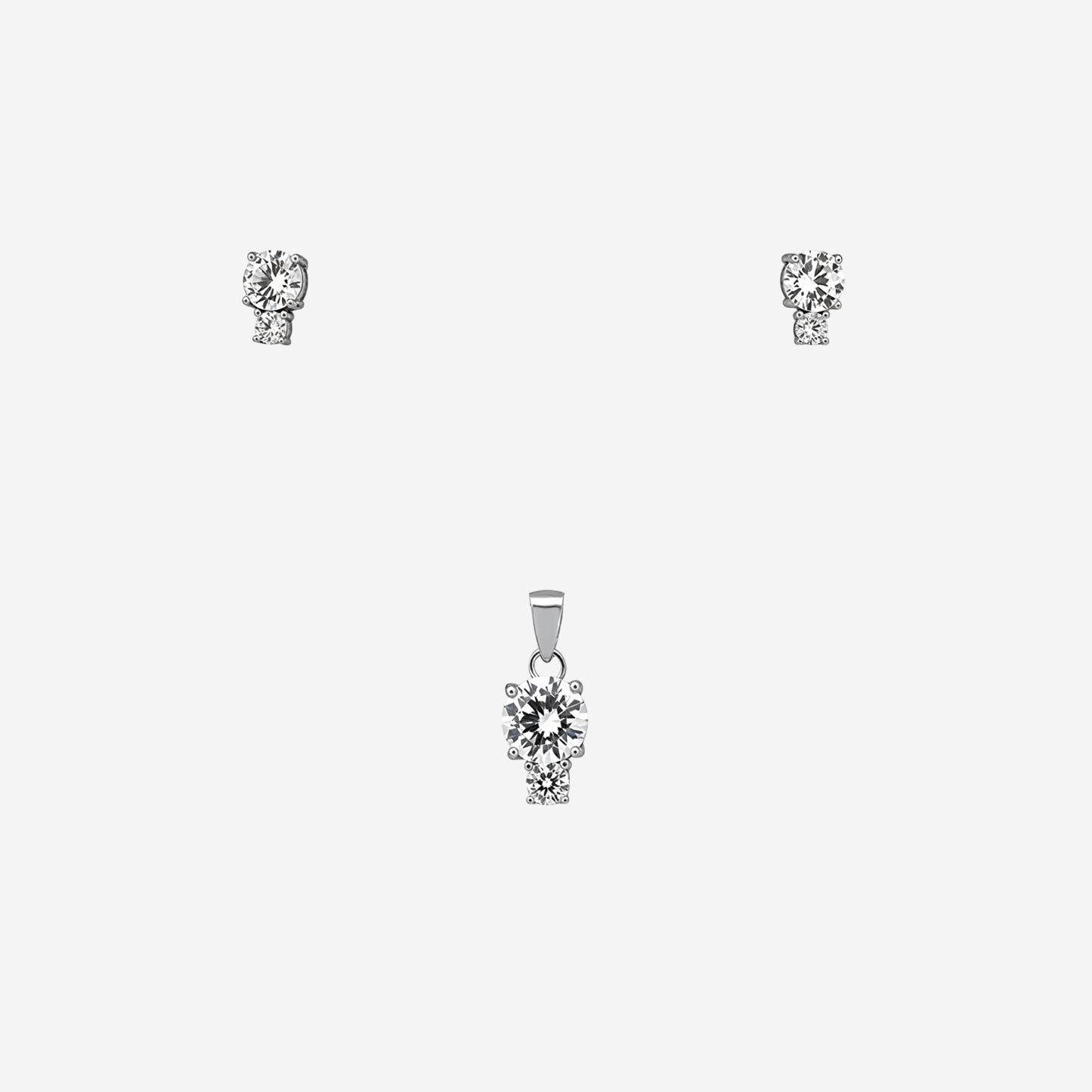 sterling silver azure duo pendant