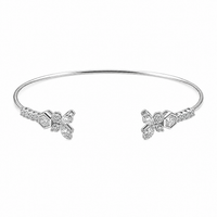 Open-Ended Stone Women`s Band in silver