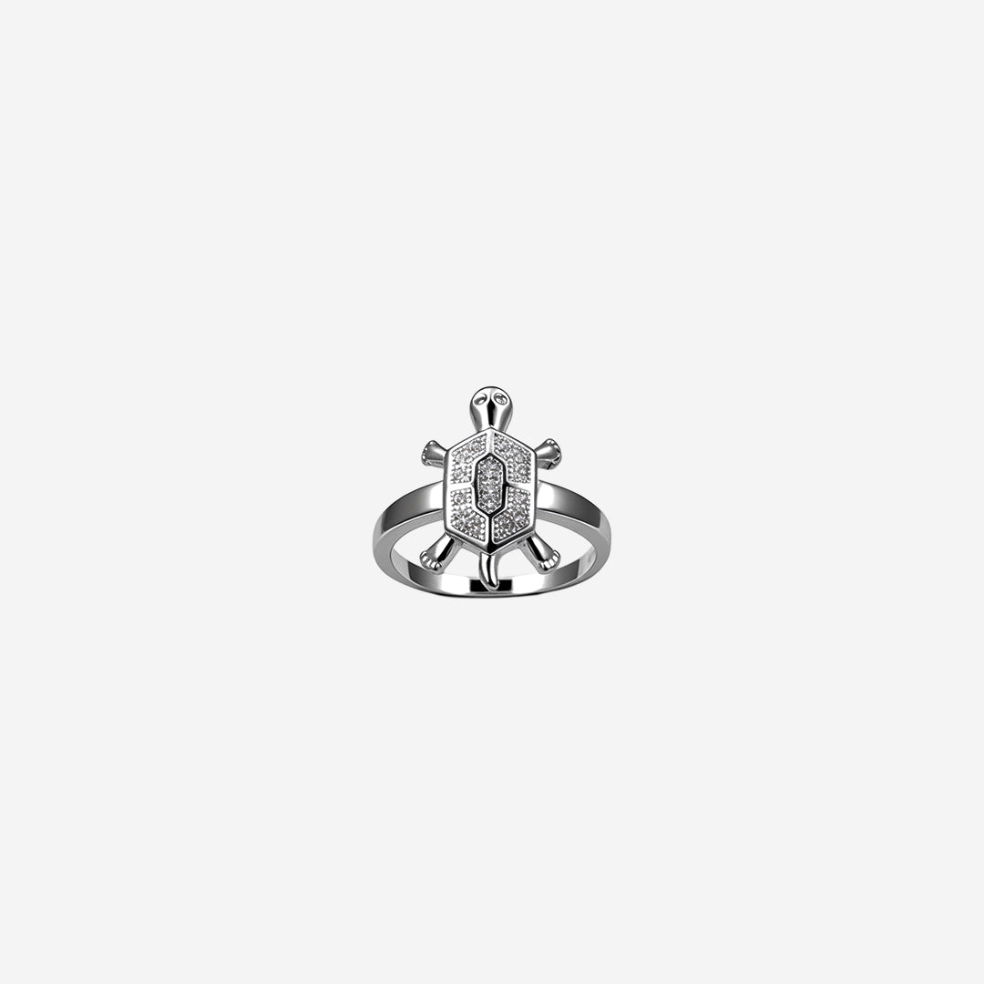 silver shellspark charm women`s ring