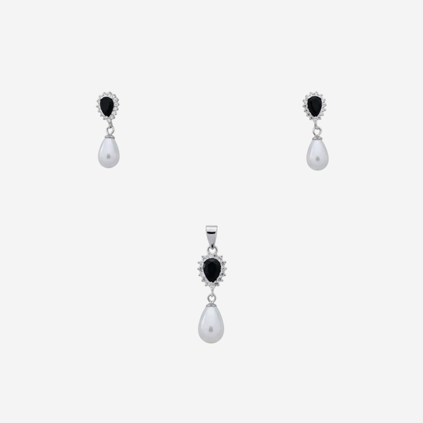 sterling silver midnight pearl pendant