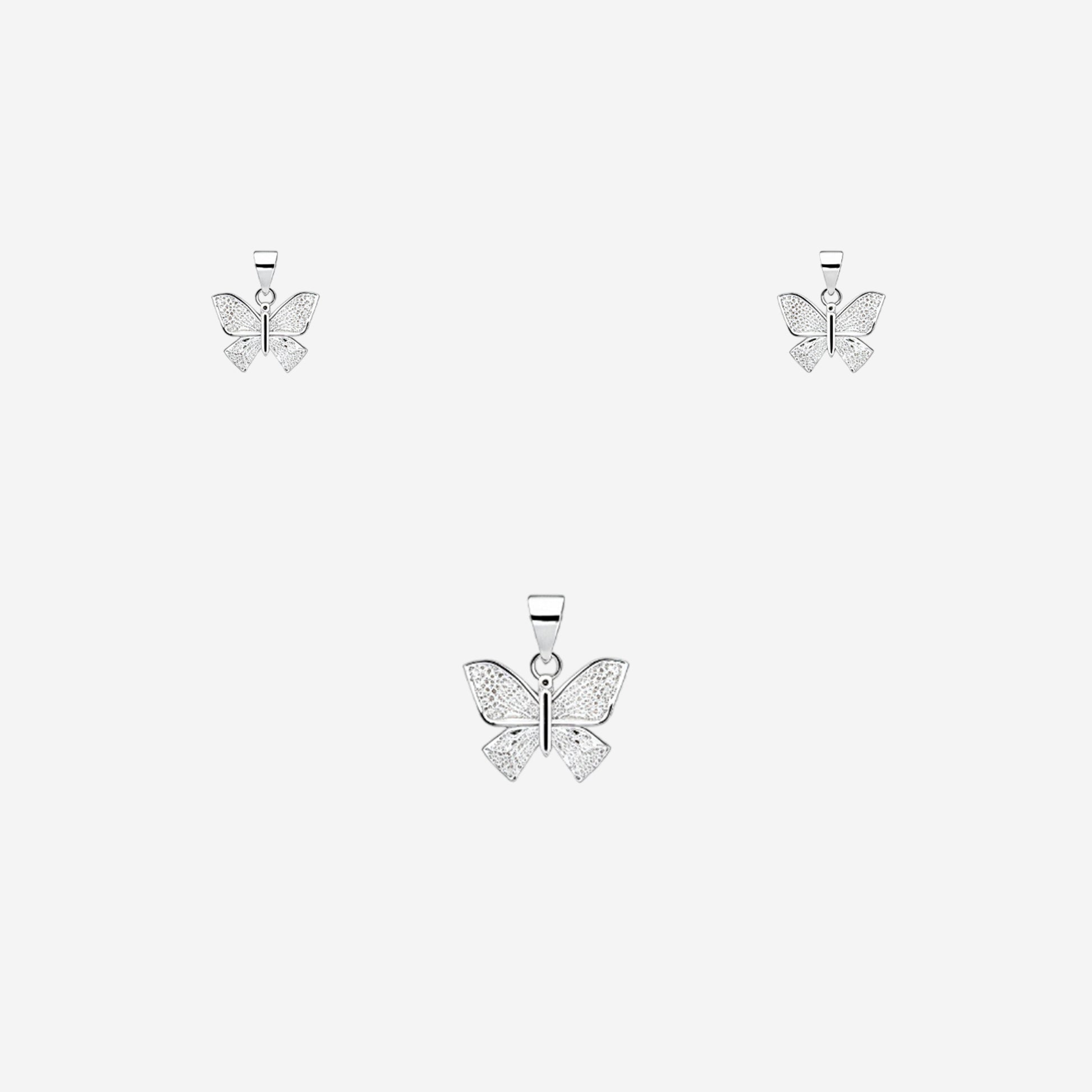 Sterling silver Flora Flit Pendant