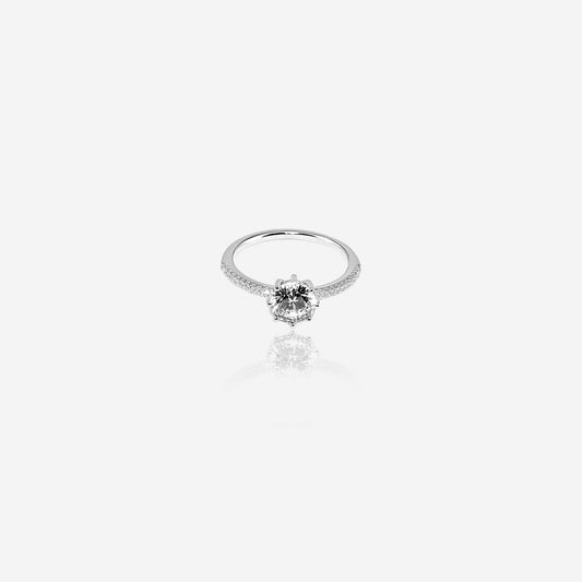 Spark Beam Ring – Sterling Silver in Quiet Luxury