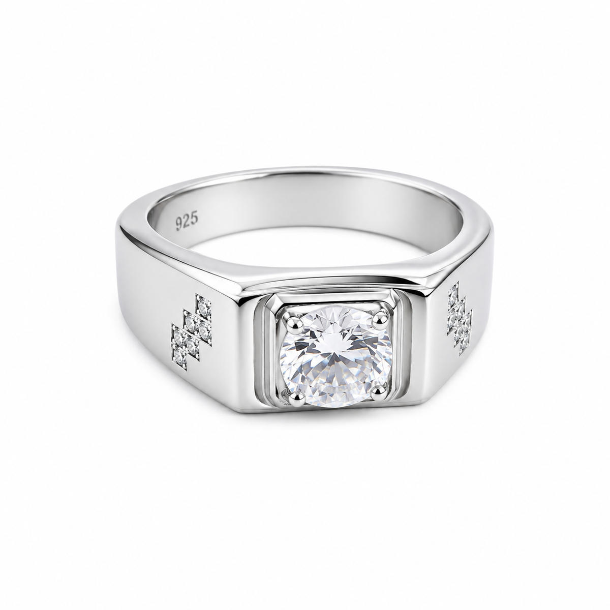 Silver Squarion Men`s Ring