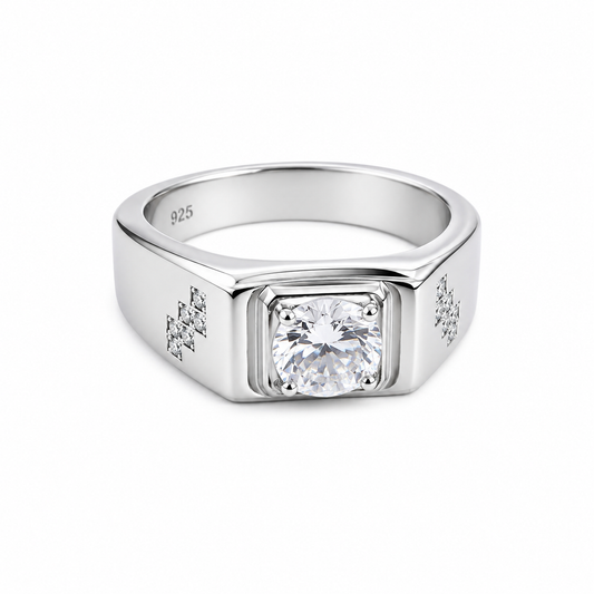 Silver Squarion Men`s Ring
