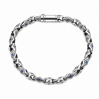 Diamond shaped linked Men`s bracelet