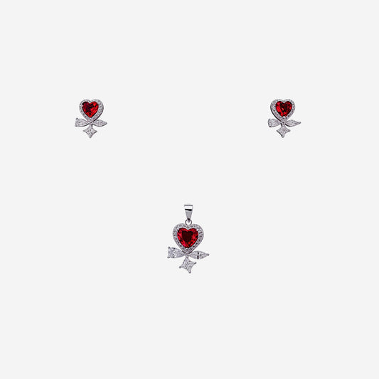 Sterling silver Rosaline Halo pendant