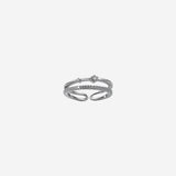 Silver Dual Band women`s Ring