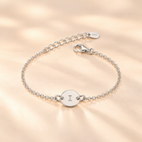 Personalized Initial Silver Bracelet – Unisex