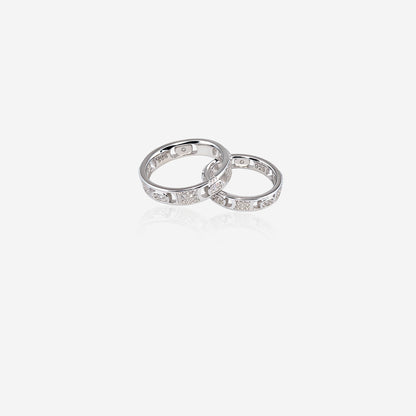 Elaren Valen Couple Rings – Sterling Silver in Grace
