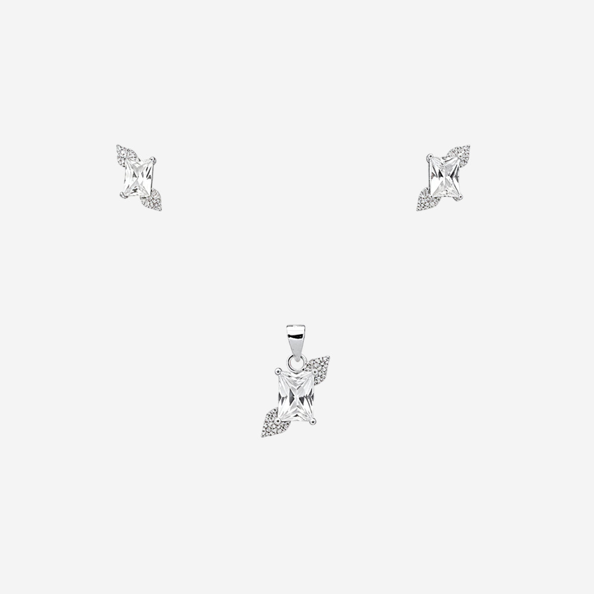 Sterling silver Eira Arc Pendant Set