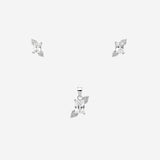 Eira Arc Pendant with earrings in silver