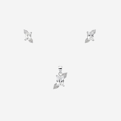 Sterling silver Eira Arc Pendant Set