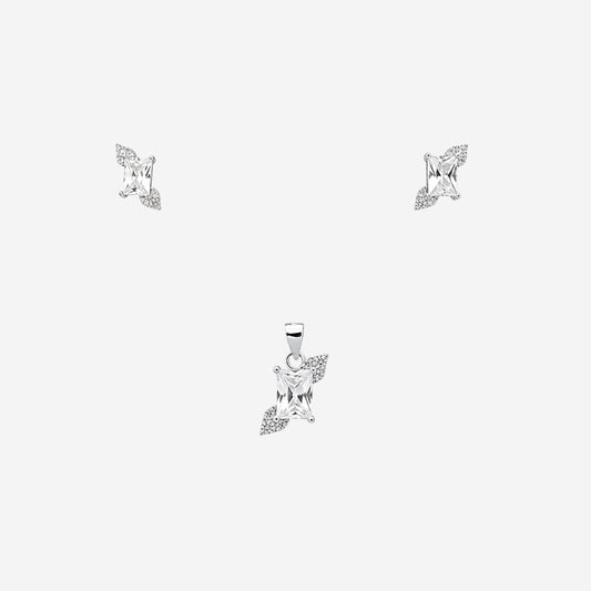 Sterling silver Eira Arc Pendant Set