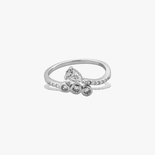 Pear Harmony Ring–Sterling Silver Radiant Elegance – Rubicstone