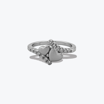 Romantic Heart Ring – Sterling Silver with Sparkling Elegance