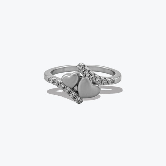 Romantic Heart Ring – Sterling Silver with Sparkling Elegance