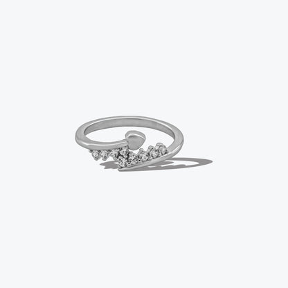Heart Glow Ring– Sterling Silver Sparkling Romance