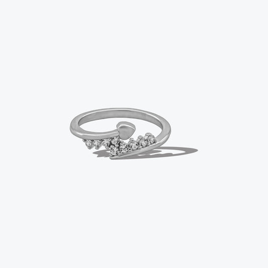 Heart Glow Ring– Sterling Silver Sparkling Romance