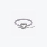 Sterling silver Overlapping Heart Ring