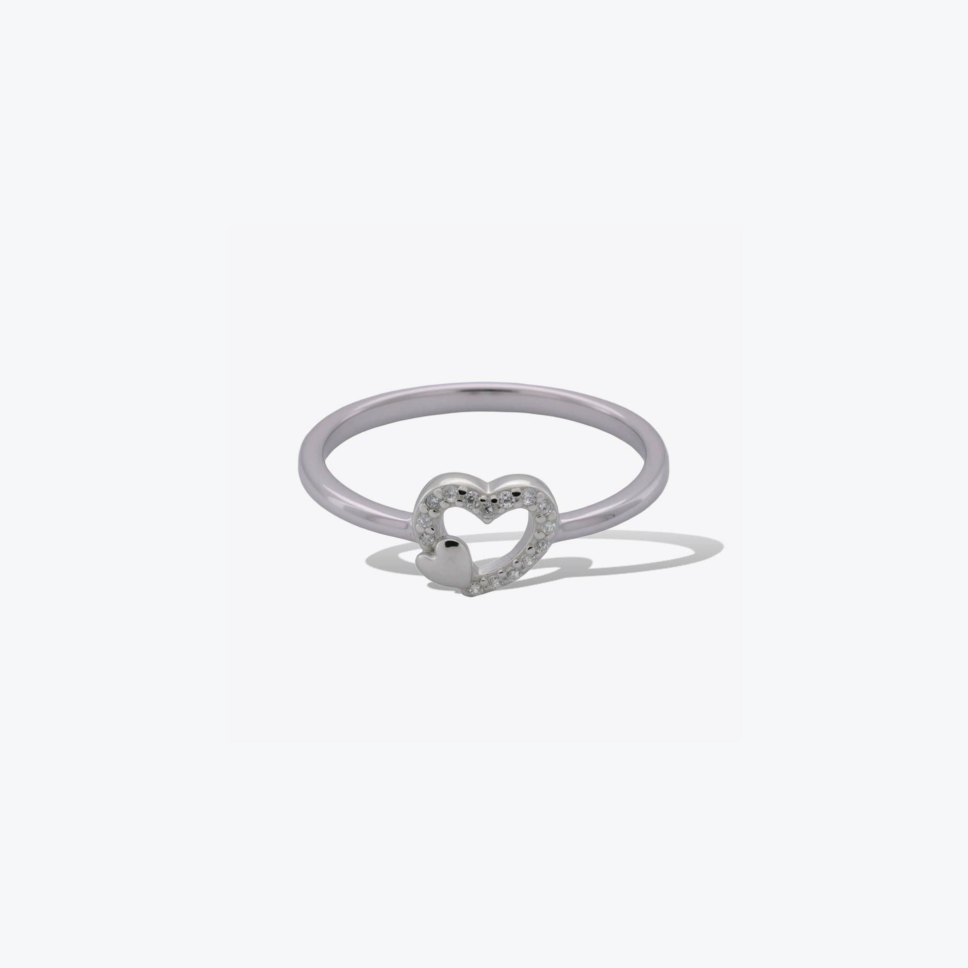 Overlapping Heart Ring – A Unique Sterling Silver Design