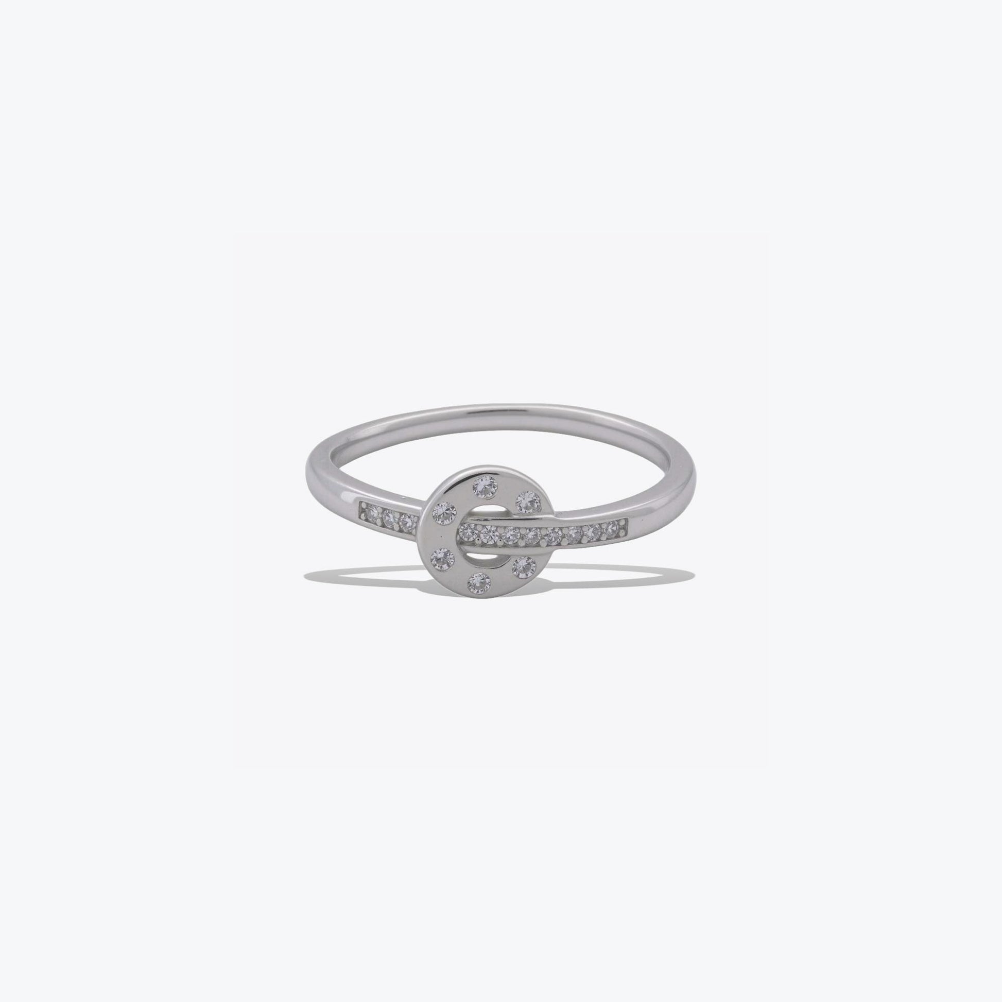 Diamond Circle Ring – A Sterling Silver Statement of Elegance
