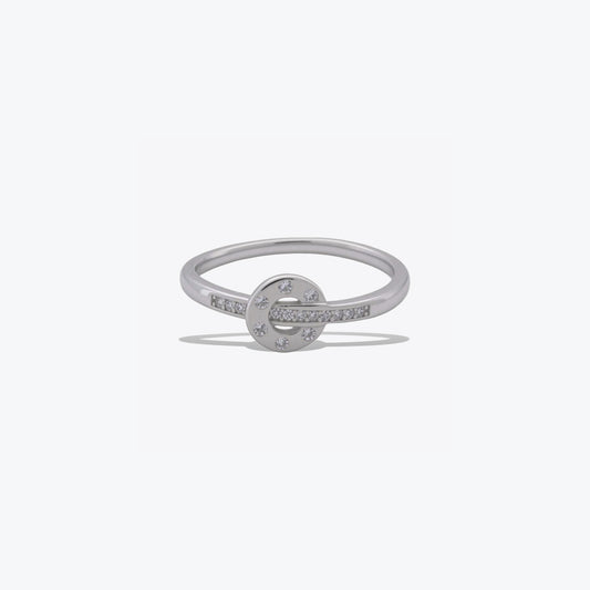 Diamond Circle Ring – A Sterling Silver Statement of Elegance