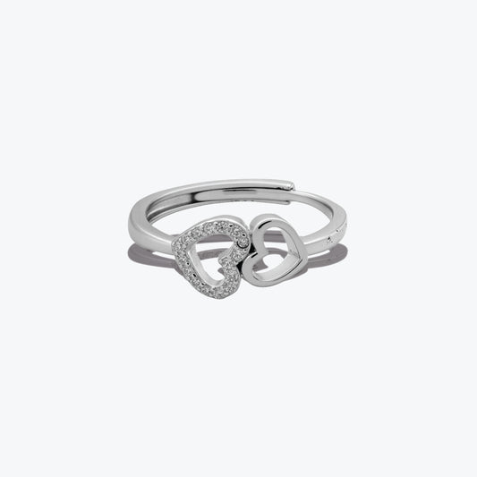 Twin Flame Ring– Sterling Silver Enchanted Hearts