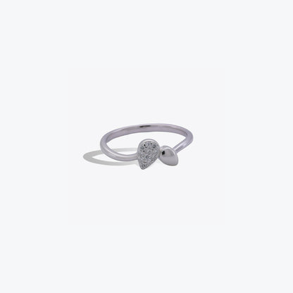 Sparkling Teardrop Ring – A Delicate Sterling Silver Charm