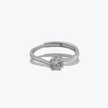 Twist Brilliance Ring – Sterling Silver with Timeless Elegance