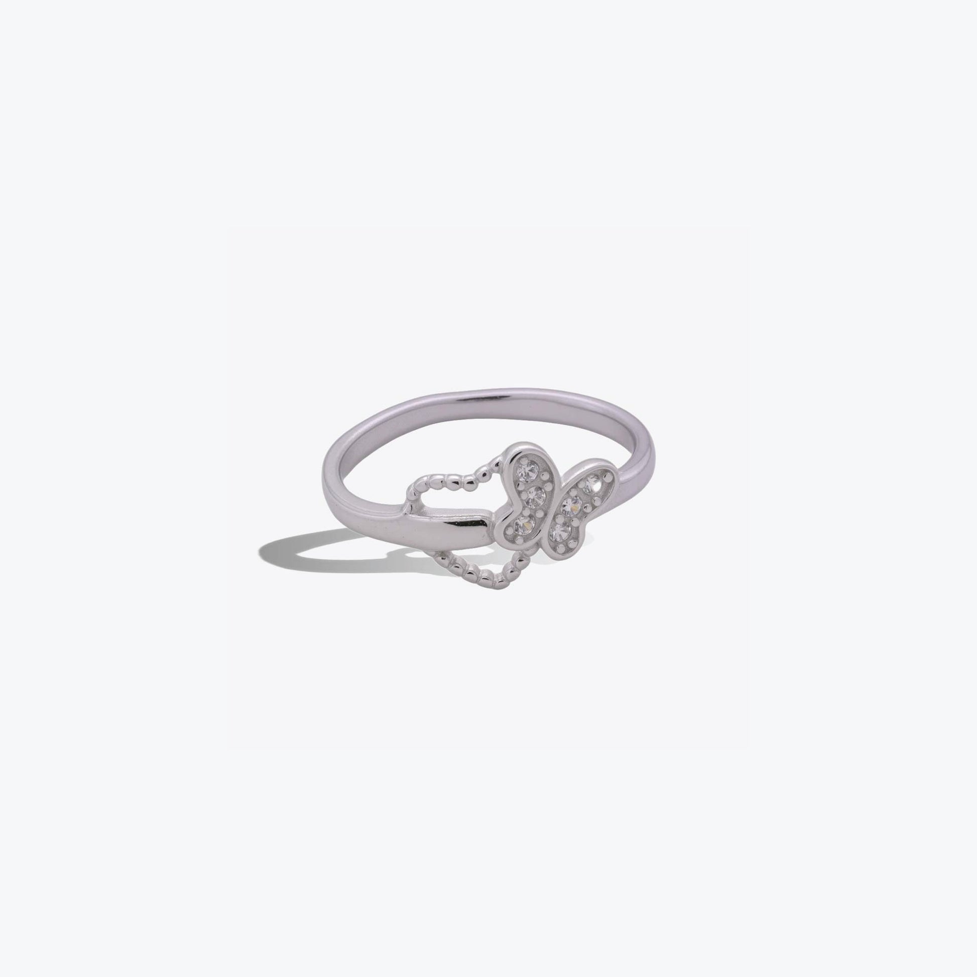 Butterfly Crystal Ring – Sterling Silver with Grace & Sparkle