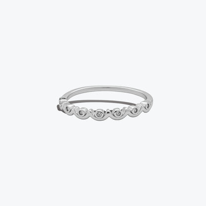  Ocean Wave Ring – Sterling Silver with Flowing Sparkle