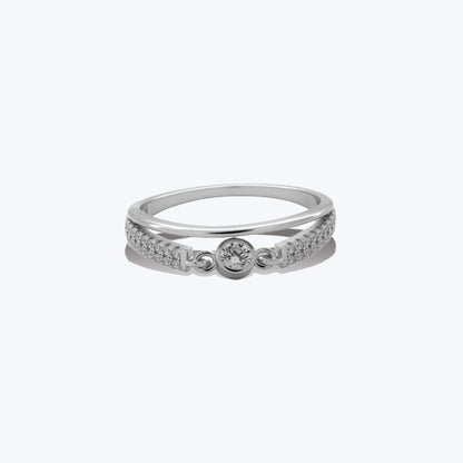 Bezel Brilliance Ring – Sterling Silver Sparkle