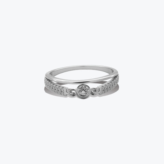 Bezel Brilliance Ring – Sterling Silver Sparkle