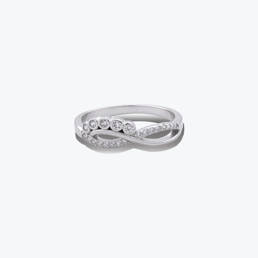 Infinity Sparkle Ring – Sterling Silver with Timeless Brilliance